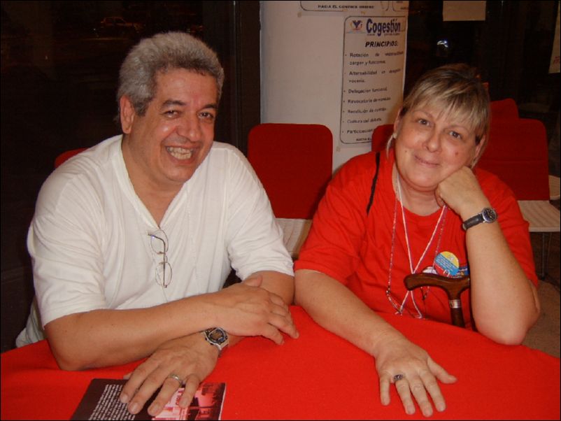 Serge Goulart (Brazil) with Isabel Rauber (Cuba) 